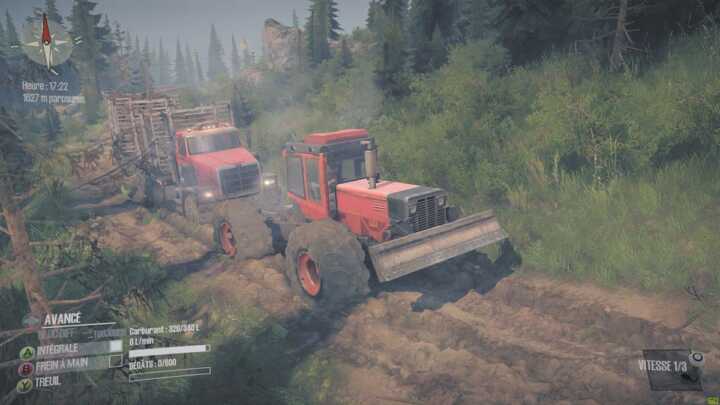 Le K-8400 en action. Le seul engin passe-partout de ce DLC.