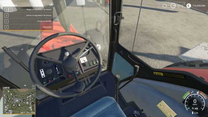 The interior is similar to the Farming Simulator 17 model.