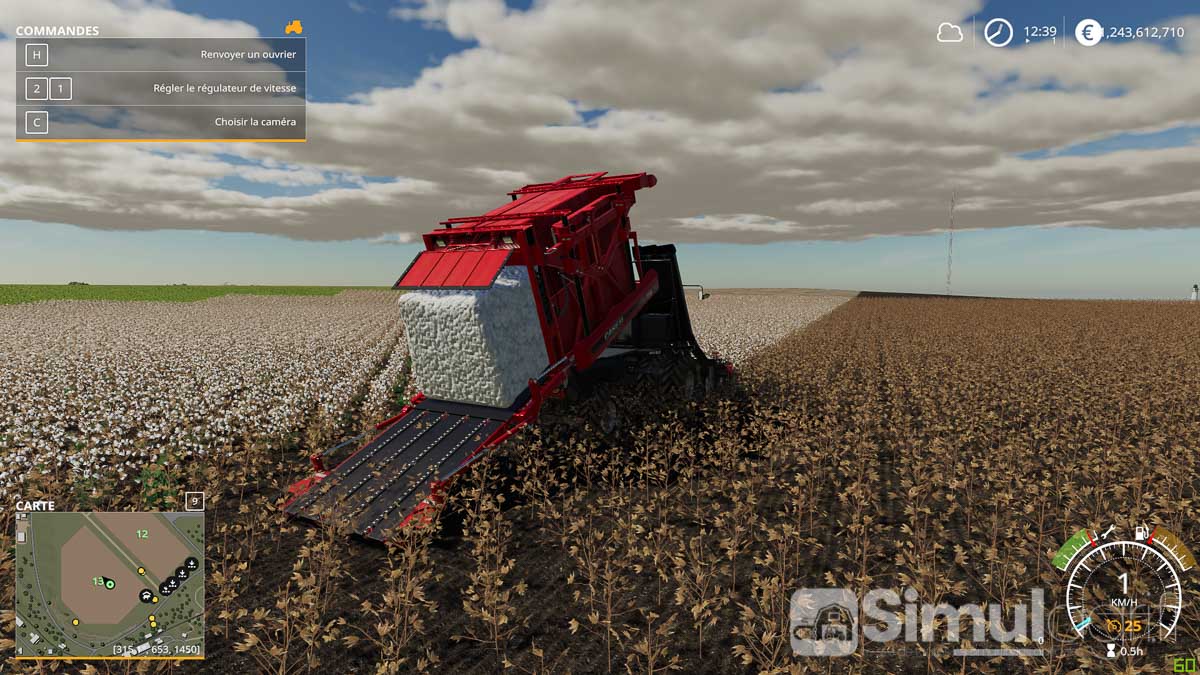 Le coton, une des nouvelles cultures de Farming Simulator 19.