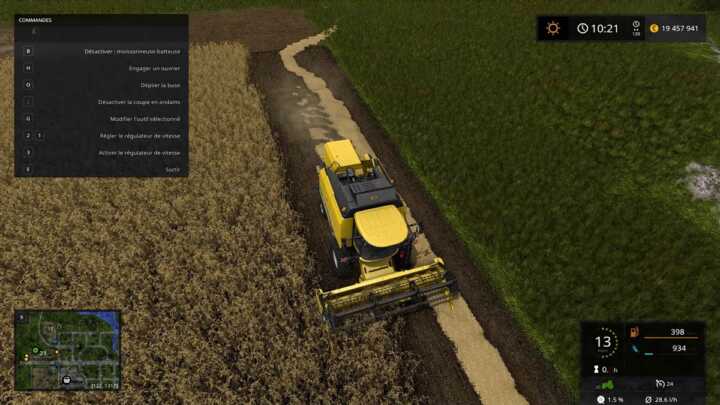 If you don't saturate the harvesting capacity of your combine, it will be able to move faster.