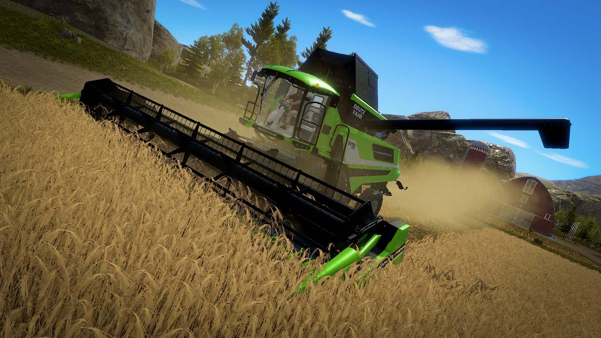 The Deutz Fahr C9206, a versatile harvester that finds its place in Pure Farming 2018.