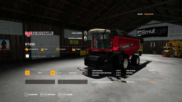 versatile rt490 fs19 7