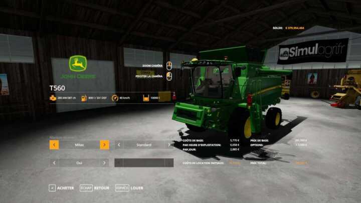 john deere t560 2