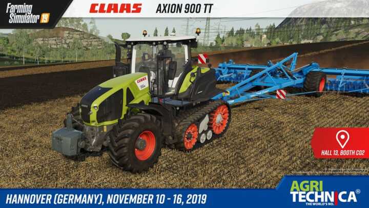 claas axion 900 tt fs19 agritechnica