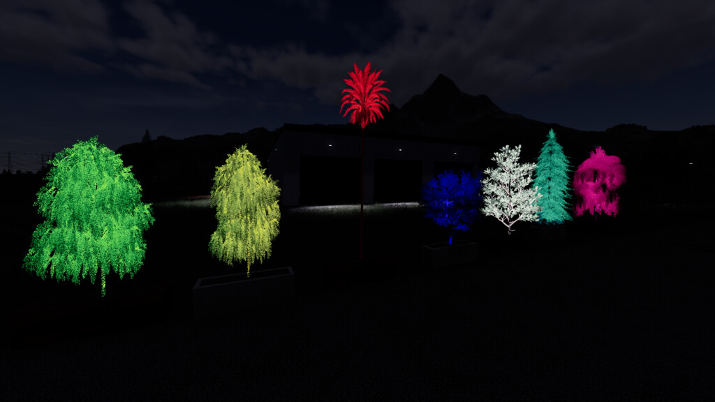 RGB fluorescent trees