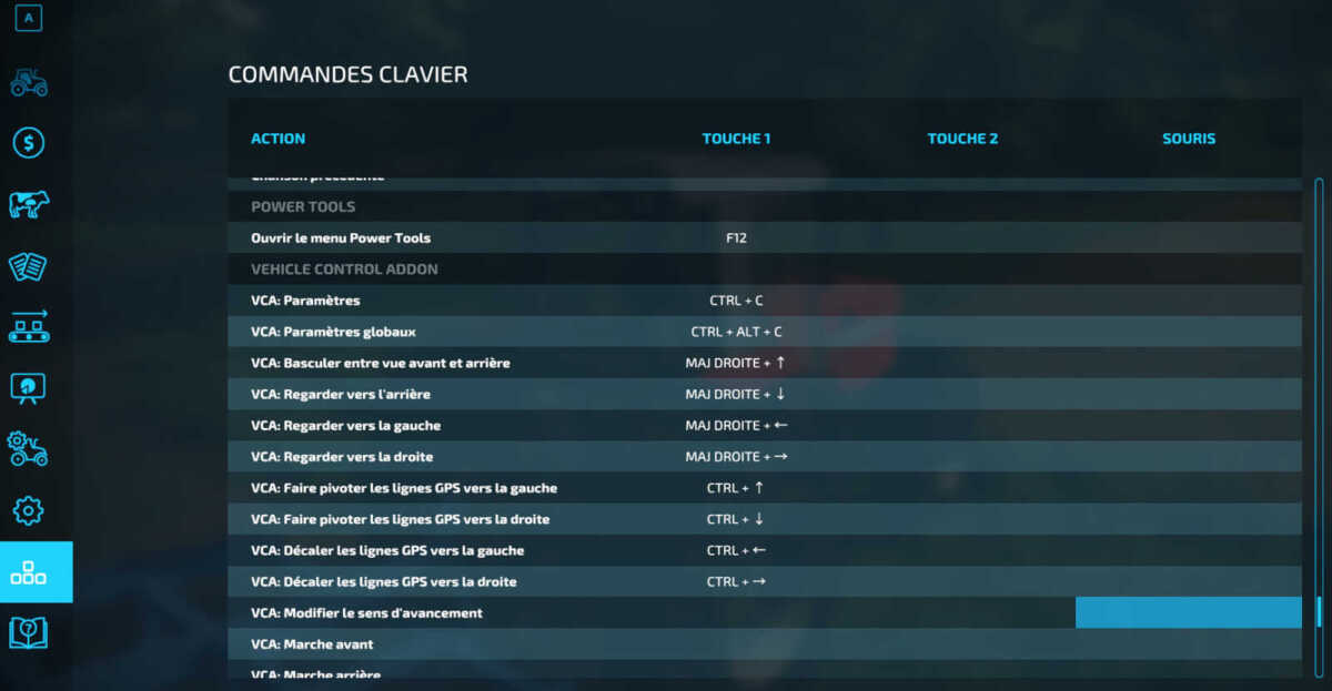 Vehicle Control Addon (VCA) en développement pour Farming Simulator 22