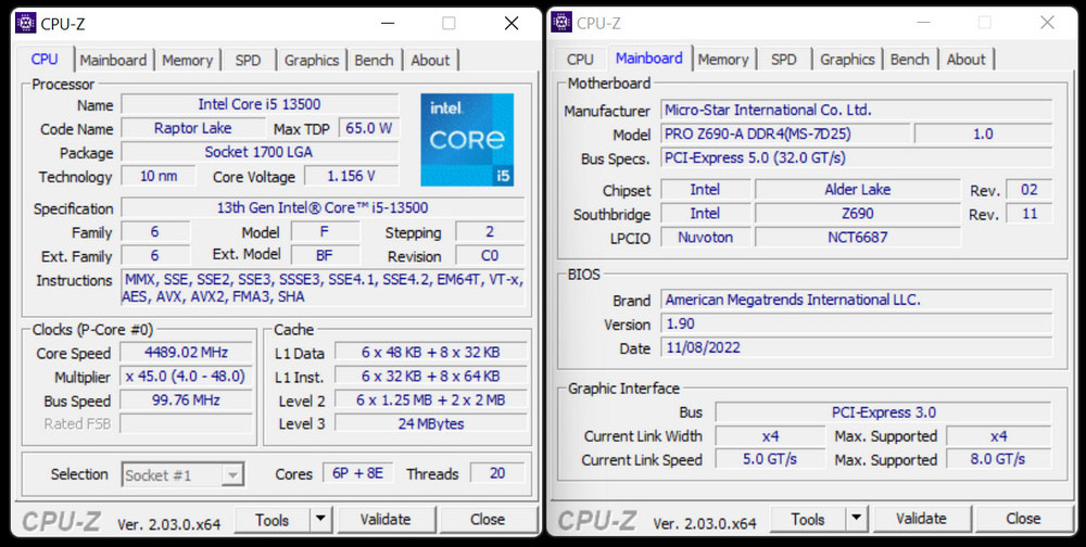 Testing the 5-core Intel Core i13500-14 processor before release