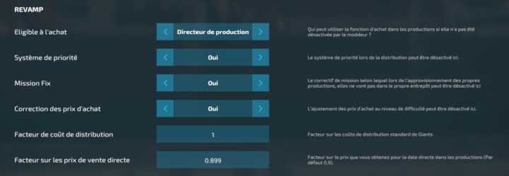 Production Revamp options