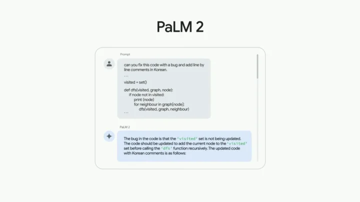 google palm2 code
