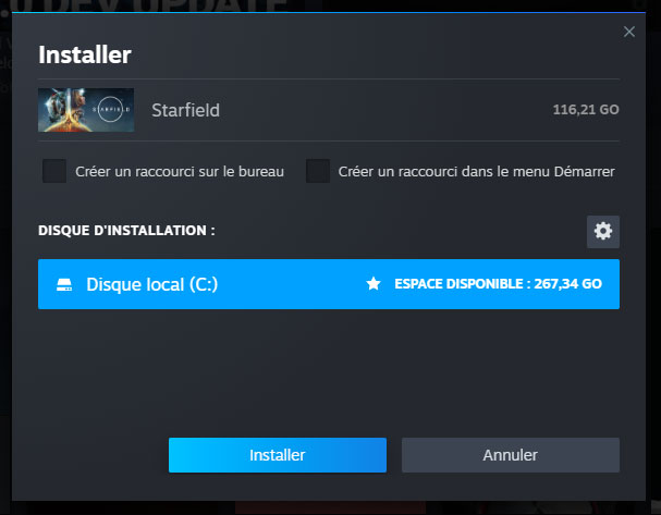 starfield install