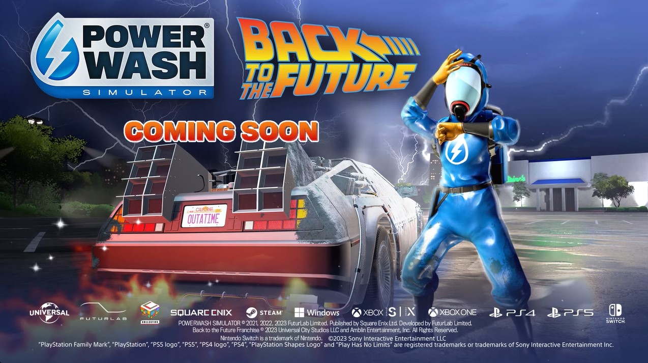 New Back to the Future DLC announced for Powerwash Simulator